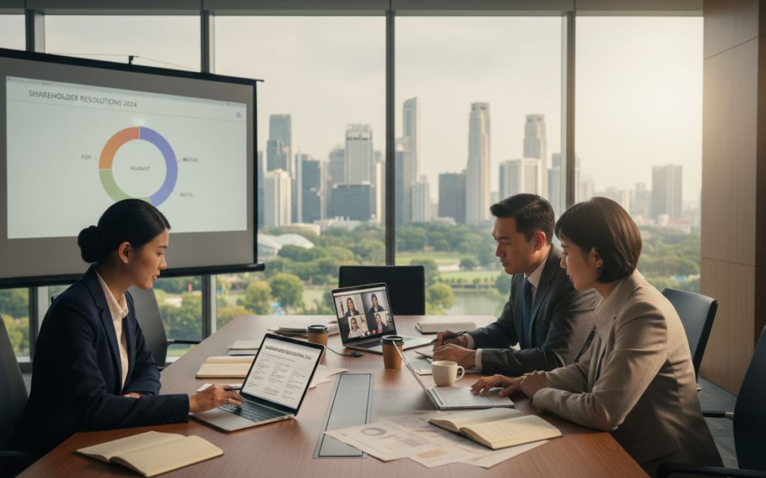 online shareholder resolutions singapore company